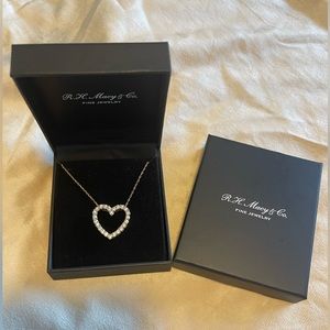 Heart Pendant Necklace- 18 inch chain 14k yellow gold over sterling silver